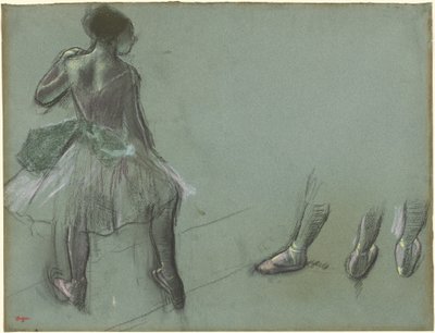 Dancer Seen from Behind and Three Studies of Feet by Edgar Degas